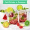48-Piece Fake Fruit Ice Cube Set – Mixed Lemon, Watermelon, Strawberry, and Kiwi Slices with Clear Ice Cubes for Party, Kitchen, Wedding, and Centerpiece Display Décor